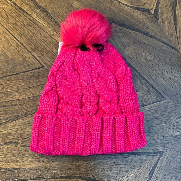 UGG Women’s Cable Beanie with Pom - Picture 3 of 4